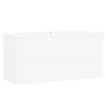 Vidaxl armoire d'évier avec lavabo intégré blanc aggloméré Vidaxl armoire d'évier avec lavabo intégré blanc aggloméré
