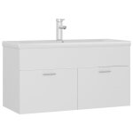 Vidaxl armoire d'évier avec lavabo intégré blanc aggloméré Vidaxl armoire d'évier avec lavabo intégré blanc aggloméré