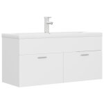 Vidaxl armoire d'�vier avec lavabo int�gr� blanc agglom�r�