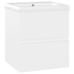 Vidaxl armoire d'�vier avec lavabo int�gr� blanc agglom�r�