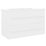 Vidaxl armoire d'vier avec lavabo intgr blanc agglomr