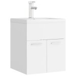 Vidaxl armoire d'vier avec lavabo intgr blanc bois d'ingnierie