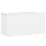 Vidaxl armoire d'évier avec lavabo intégré blanc bois d'ingénierie Vidaxl armoire d'évier avec lavabo intégré blanc bois d'ingénierie