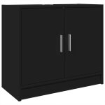Vidaxl armoire d'�vier noir 63x29x55 cm bois d'ing�nierie