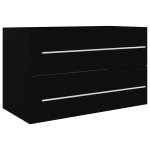 Vidaxl armoire d'vier noir 80x38, 5x48 cm bois d?ingnierie