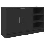 Vidaxl armoire d'évier noir 90x29x55 cm bois d'ingénierie Vidaxl armoire d'évier noir 90x29x55 cm bois d'ingénierie
