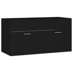 Vidaxl armoire d'vier noir 90x38, 5x46 cm bois d?ingnierie