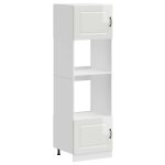 Vidaxl armoires de four 2 pi�ces  kalmar  bois d'ing�nierie blanc brillant