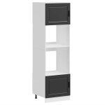 Vidaxl armoires de four 2 pcs porto noir bois d'ingnierie