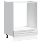 Vidaxl armoire � four kalmar blanc brillant bois d'ing�nierie