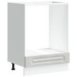 Vidaxl armoire � four kalmar gris b�ton bois d'ing�nierie