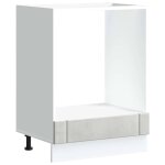 Vidaxl armoire de four lucca gris b�ton bois ing�nierie
