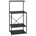 Vidaxl armoire  four  micro - ondes noir 60x39, 6x123cm bois ingnierie