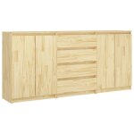 Vidaxl armoires latrales 3 pcs bois de pin massif