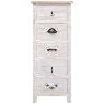Vidaxl armoire lat�rale 35x25x87 cm bois de paulownia