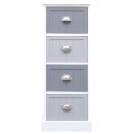 Vidaxl armoire latrale 35x30x90 cm bois de paulownia