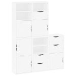 Vidaxl armoires lat�rales 5 pcs odda blanc 40x24x79 cm bois massif pin