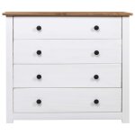 Vidaxl armoire lat�rale blanc 80x40x73 cm pin assortiment panama