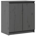 Vidaxl armoire latrale gris 60x36x65 cm bois de pin massif
