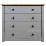 Vidaxl armoire lat�rale gris 80x40x73 cm pin assortiment panama