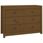 Vidaxl armoire latrale marron miel 100x40x72 cm bois de pin massif