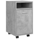 Vidaxl armoire latrale et roues gris bton 33x38x60cm bois ingnierie
