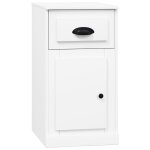 Vidaxl armoire lat�rale avec tiroir blanc 40x50x75cm bois d'ing�nierie