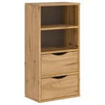 Vidaxl armoire latrale avec tiroirs odda 40x24x79 cm bois massif pin