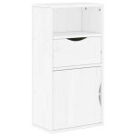 Vidaxl armoire lat�rale tiroir odda blanc 40x24x79 cm bois massif pin