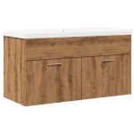 Vidaxl armoire lavabo de bain avec bassin intégré chêne artisanal Vidaxl armoire lavabo de bain avec bassin intégré chêne artisanal