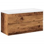 Vidaxl armoire lavabo avec bassin intégré vieux bois Vidaxl armoire lavabo avec bassin intégré vieux bois