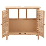 Vidaxl armoire pour lavabo bois de noyer massif 66x29x61 cm