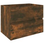 Vidaxl armoire de lavabo chne fum 60x38, 5x45 cm bois d'ingnierie