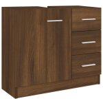 Vidaxl armoire de lavabo chne marron 63x30x54 cm bois d'ingnierie