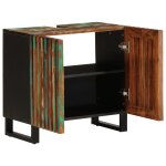 Vidaxl armoire lavabo de salle de bain 62x34x58cm bois massif d'acacia