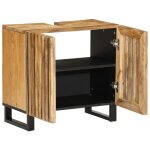 Vidaxl armoire lavabo de salle de bain 62x34x58cm manguier massif brut