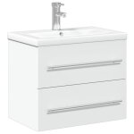 Vidaxl armoire lavabo de salle de bain avec bassin int�gr� blanc