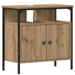 Vidaxl armoire lavabo de salle de bain ch�ne artisanal 60x30x60 cm