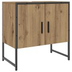 Vidaxl armoire lavabo de salle de bain ch�ne artisanal 60x33x60 cm