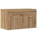 Vidaxl armoire lavabo de salle de bain ch�ne artisanal bois ing�nierie