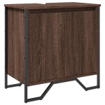 Vidaxl armoire lavabo de salle de bain chêne marron 60x35x60 cm Vidaxl armoire lavabo de salle de bain chêne marron 60x35x60 cm