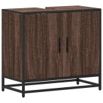 Vidaxl armoire de lavabo de salle de bain ch�ne marron 65x33x60 cm