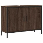 Vidaxl armoire lavabo de salle de bain ch�ne marron 80x30x60 cm