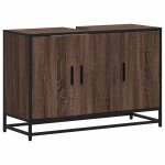 Vidaxl armoire de lavabo de salle de bain ch�ne marron 90x33x60 cm