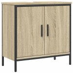 Vidaxl armoire lavabo de salle de bain chêne sonoma 60x30x60 cm Vidaxl armoire lavabo de salle de bain chêne sonoma 60x30x60 cm
