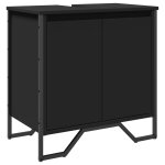 Vidaxl armoire lavabo de salle de bain noir 60x35x60 cm