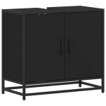 Vidaxl armoire de lavabo de salle de bain noir 65x33x60 cm