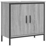 Vidaxl armoire lavabo de salle de bain sonoma gris 60x30x60 cm