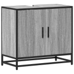 Vidaxl armoire de lavabo de salle de bain sonoma gris 65x33x60 cm