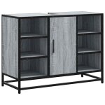 Vidaxl armoire lavabo de salle de bain sonoma gris bois d'ing�nierie